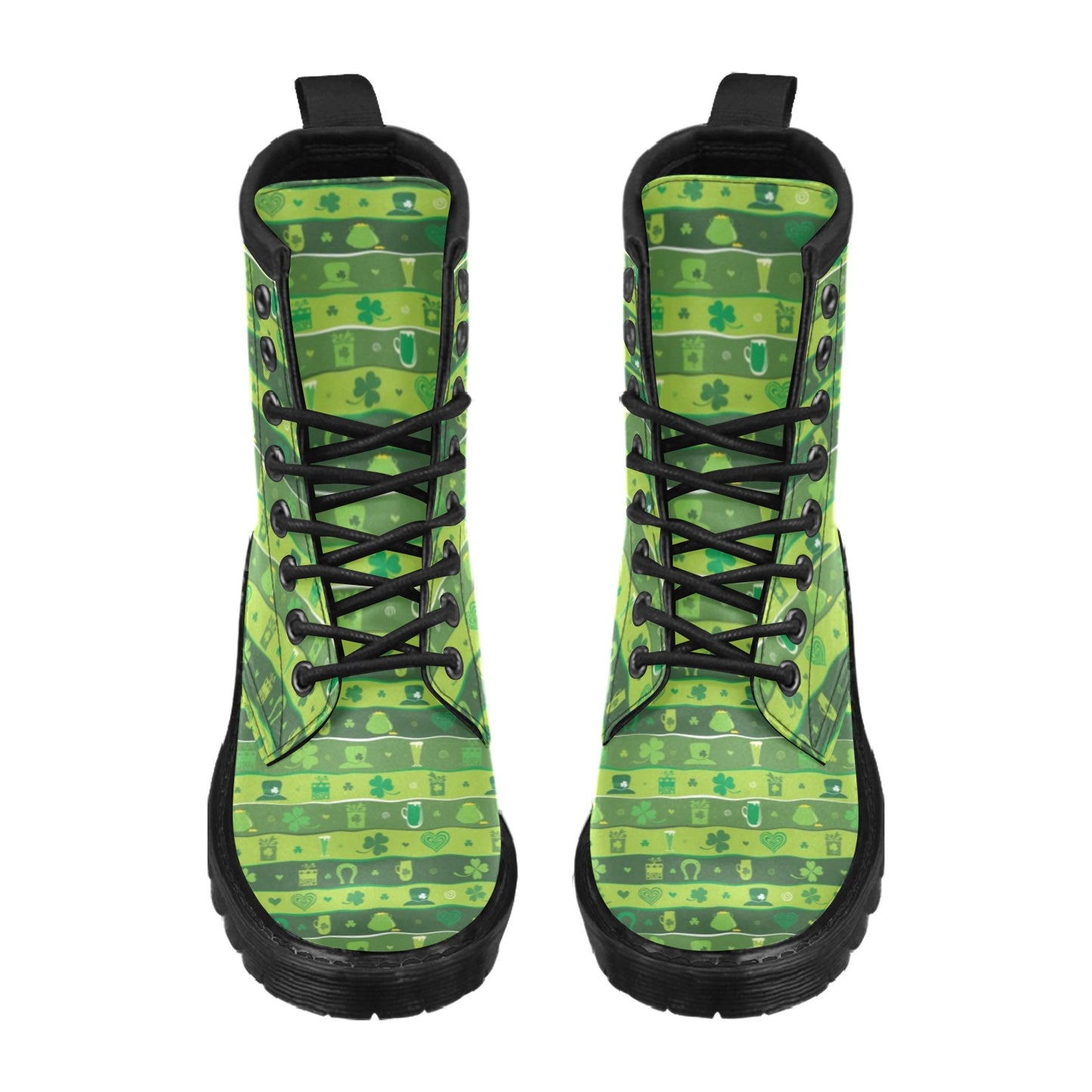 Shamrock Print Design LKS303 Women's Boots