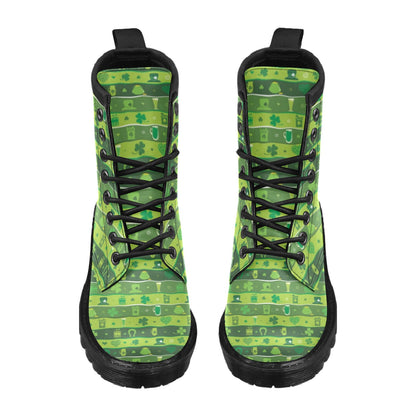 Shamrock Print Design LKS303 Women's Boots
