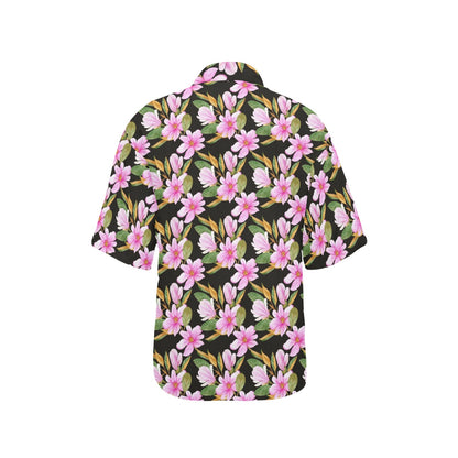 Magnolia Pattern Print Design MAG08 Women's Hawaiian Shirt
