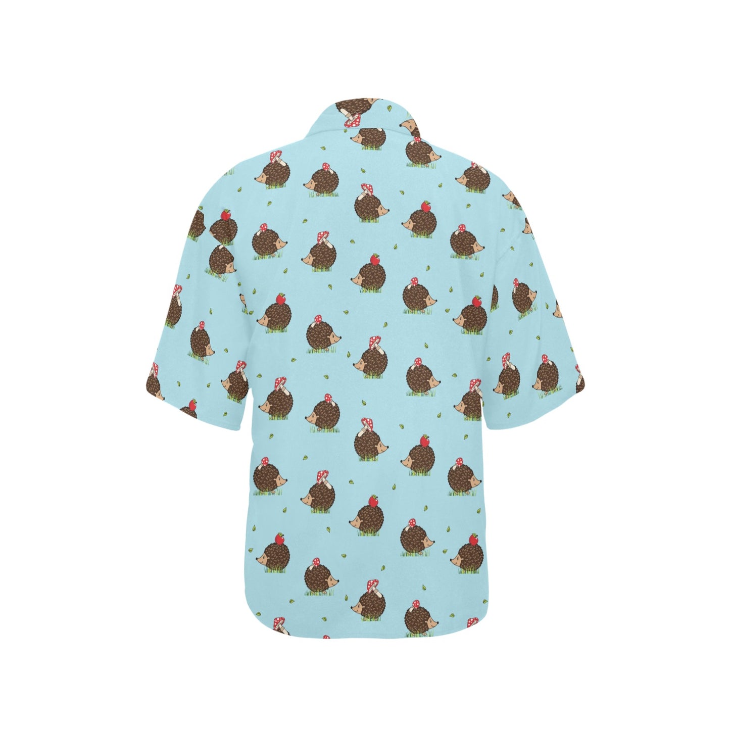 Hedgehog Print Design LKS402 Women's Hawaiian Shirt