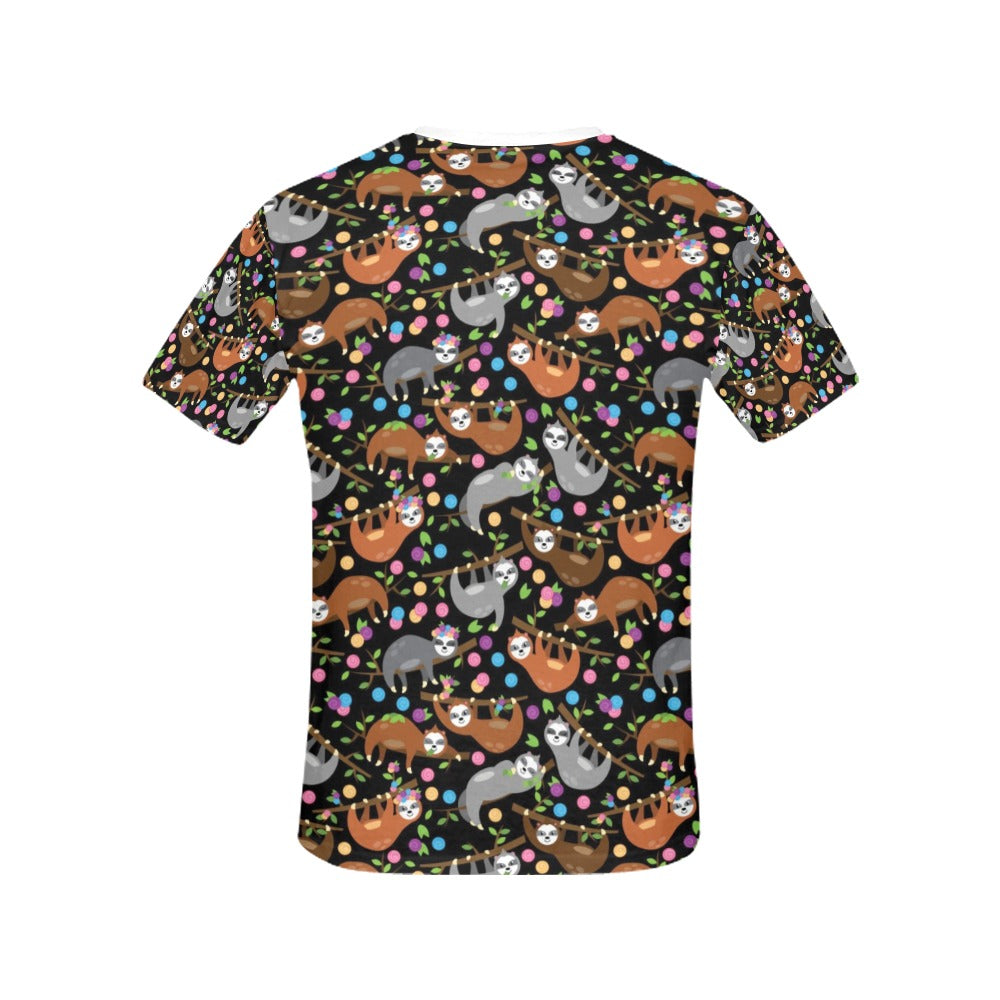 Sloth Print Design LKS306 Women's  T-shirt