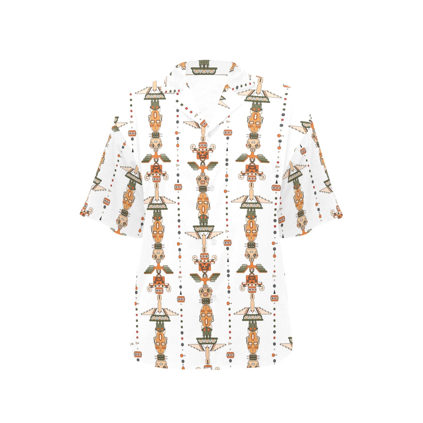 Totem Print Design LKS302 Women's Hawaiian Shirt