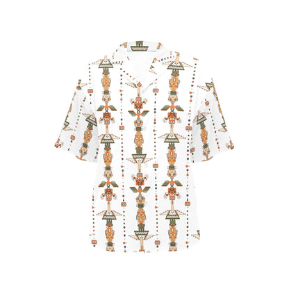 Totem Print Design LKS302 Women's Hawaiian Shirt