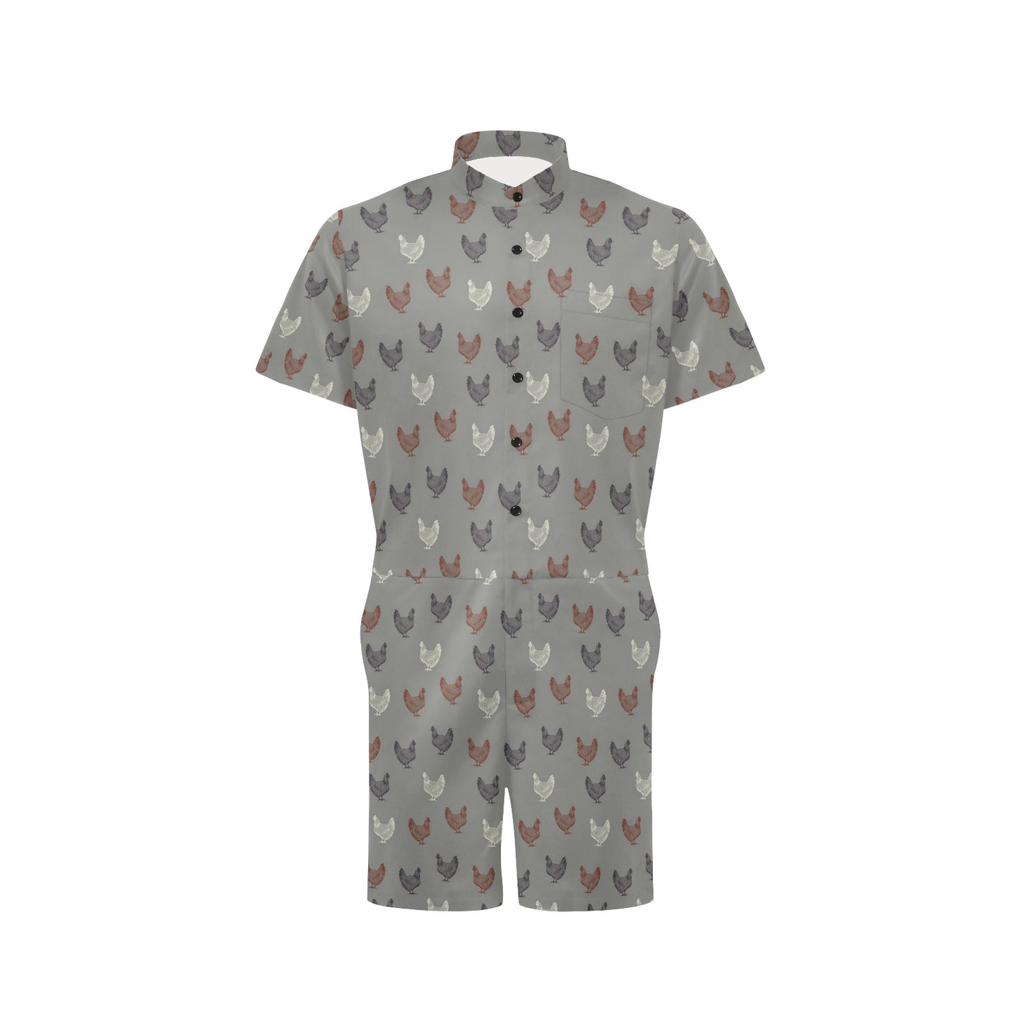 Chicken Pattern Print Design 01 Men's Romper