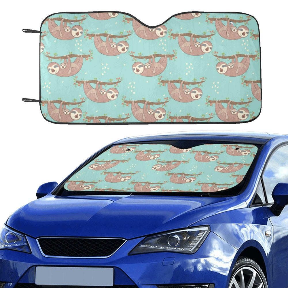 Sloth Print Design LKS302 Car front Windshield Sun Shade