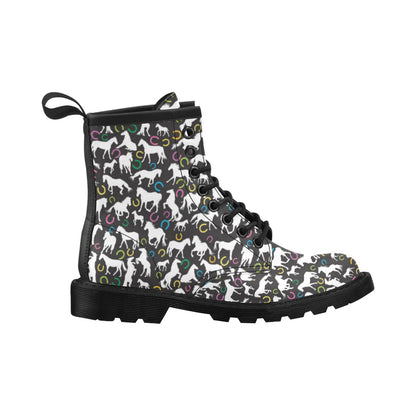 Horse Hoof Colorful Print Design LKS301 Women's Boots
