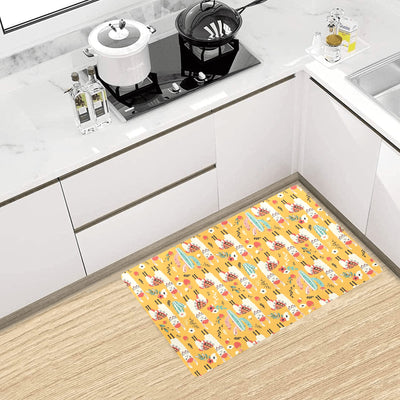 Llama Cute Themed Print Kitchen Mat