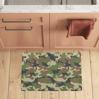 Army Camouflage Pattern Print Design 01 Kitchen Mat