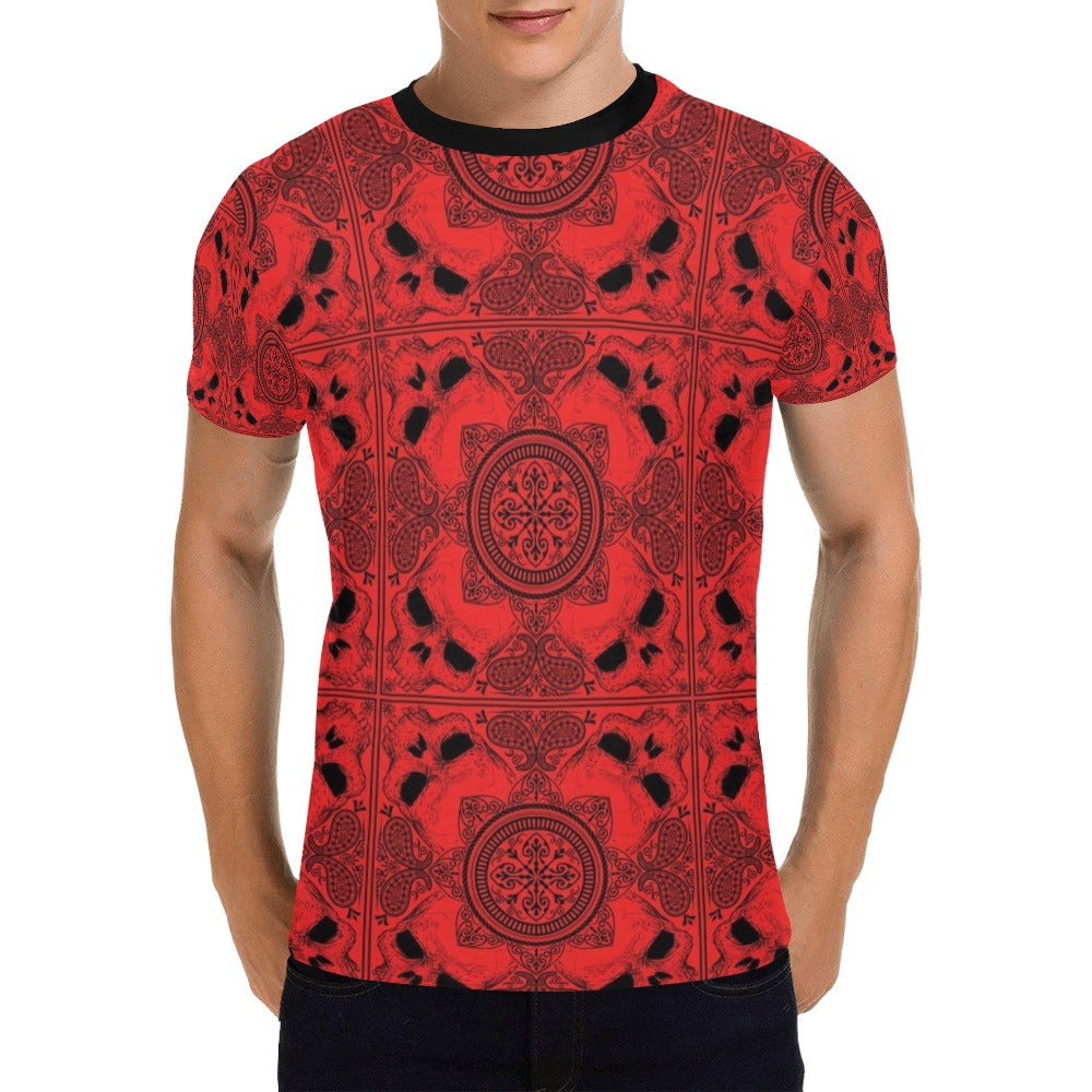 Bandana Red Print Design LKS304 Men's All Over Print T-shirt