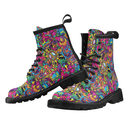 Trippy Print Design LKS304 Women's Boots