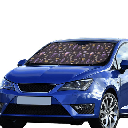 Seaweed With Jelly Fish Print Design LKS305 Car front Windshield Sun Shade