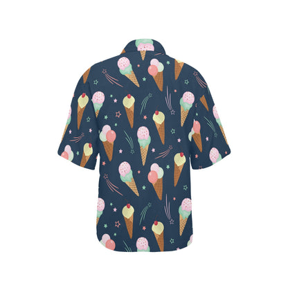 Ice Cream Pattern Print Design 04 Women's Hawaiian Shirt