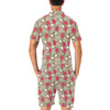 Skull Bone Rose Print Design LKS303 Men's Romper