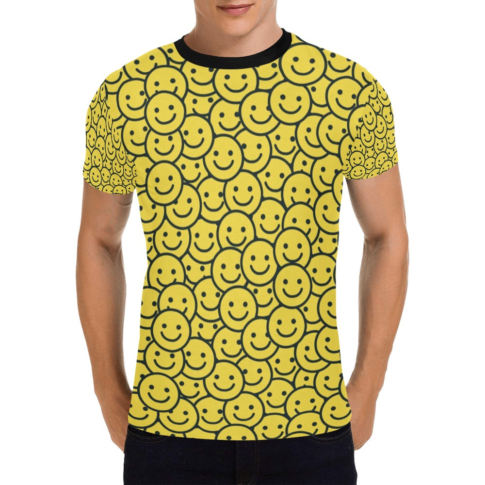 Smiley Face Emoji Print Design LKS302 Men's All Over Print T-shirt