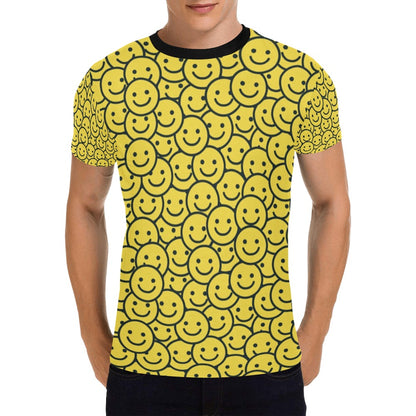 Smiley Face Emoji Print Design LKS302 Men's All Over Print T-shirt