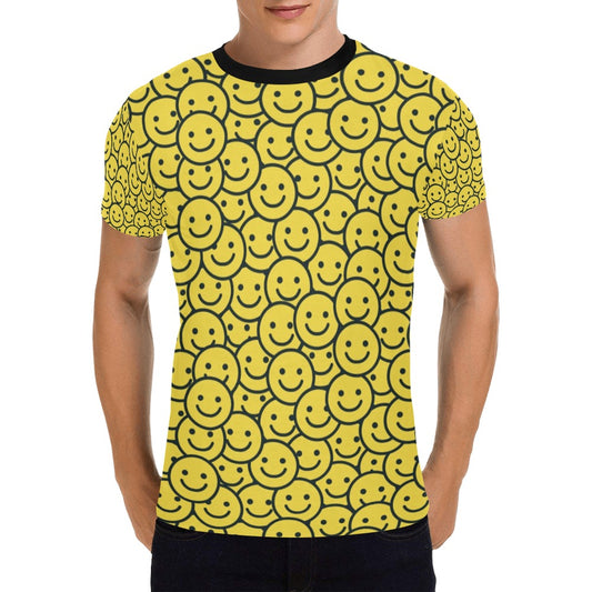 Smiley Face Emoji Print Design LKS302 Men's All Over Print T-shirt