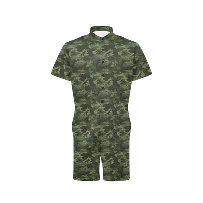 Army Camouflage Pattern Print Design 02 Men's Romper