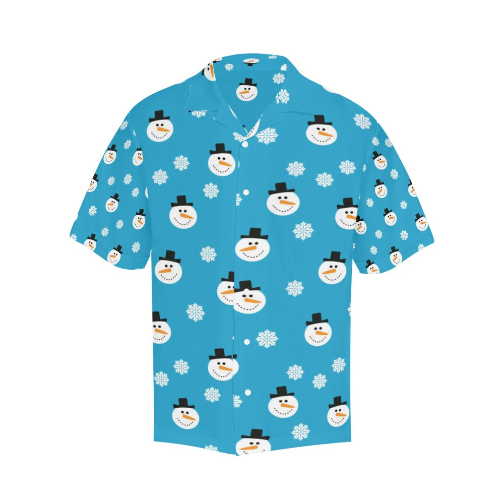 Snowman Print Design LKS303 Men's Hawaiian Shirt