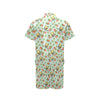 Bird with Red Flower Print Pattern Men's Romper