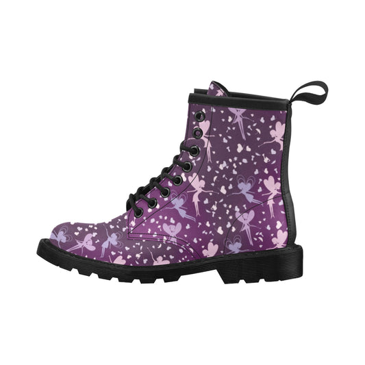 Fairy Pink Print Pattern Women's Boots