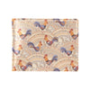 Chicken Boho Style Pattern Men's ID Card Wallet