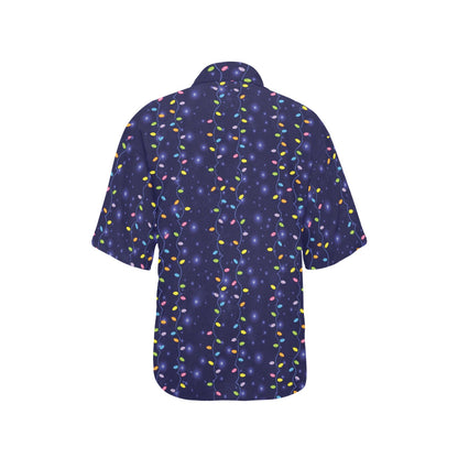 Christmas Light Pattern Print Design 03 Women's Hawaiian Shirt