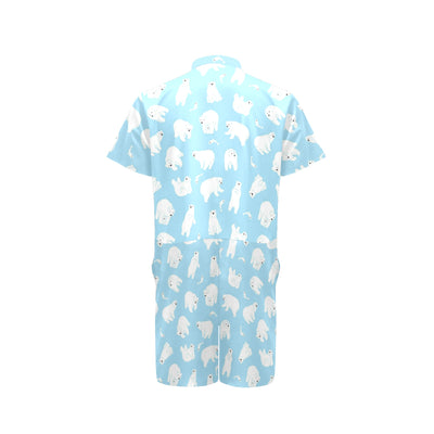 Polar Bear Pattern Print Design PB01 Men's Romper