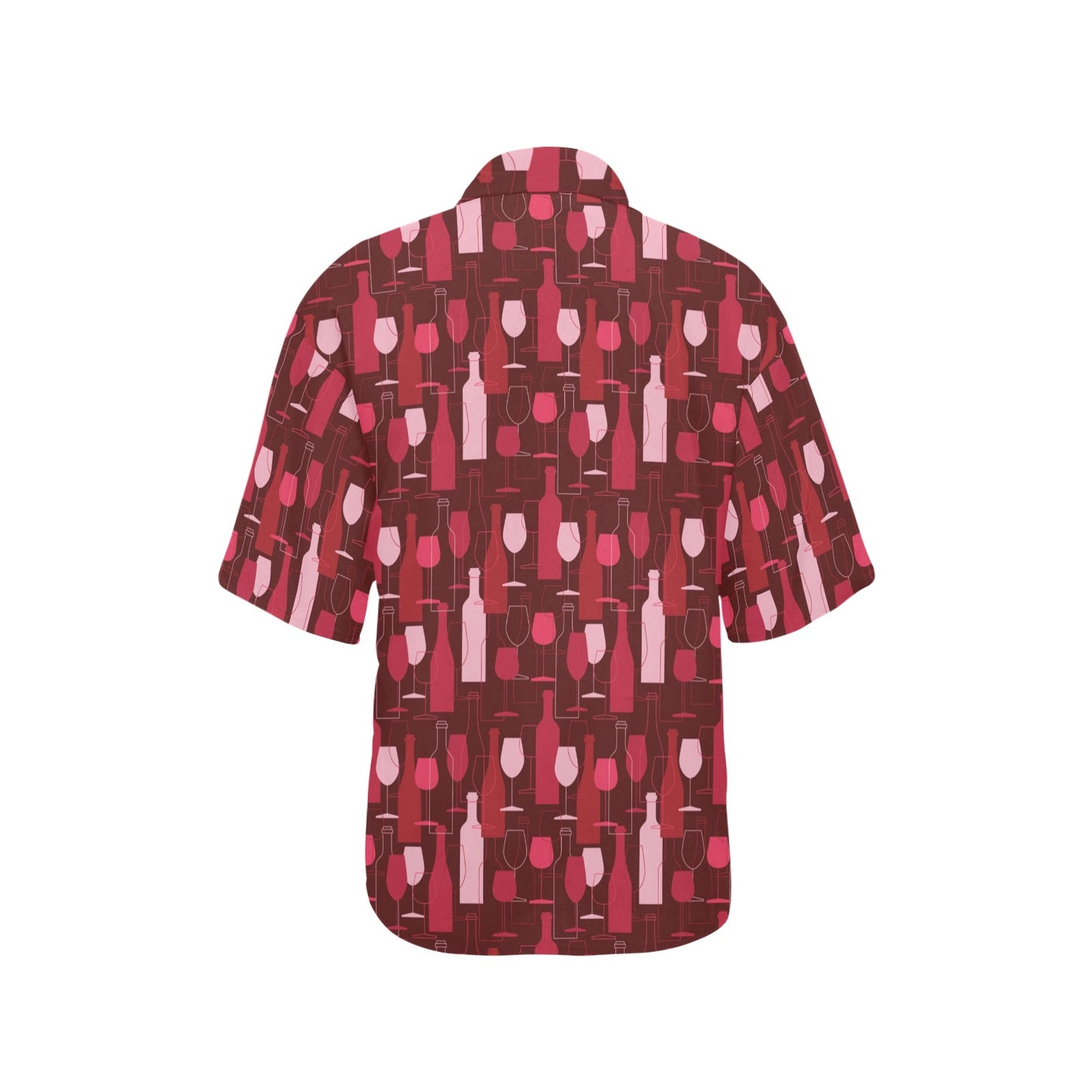 Wine Print Design LKS304 Women's Hawaiian Shirt