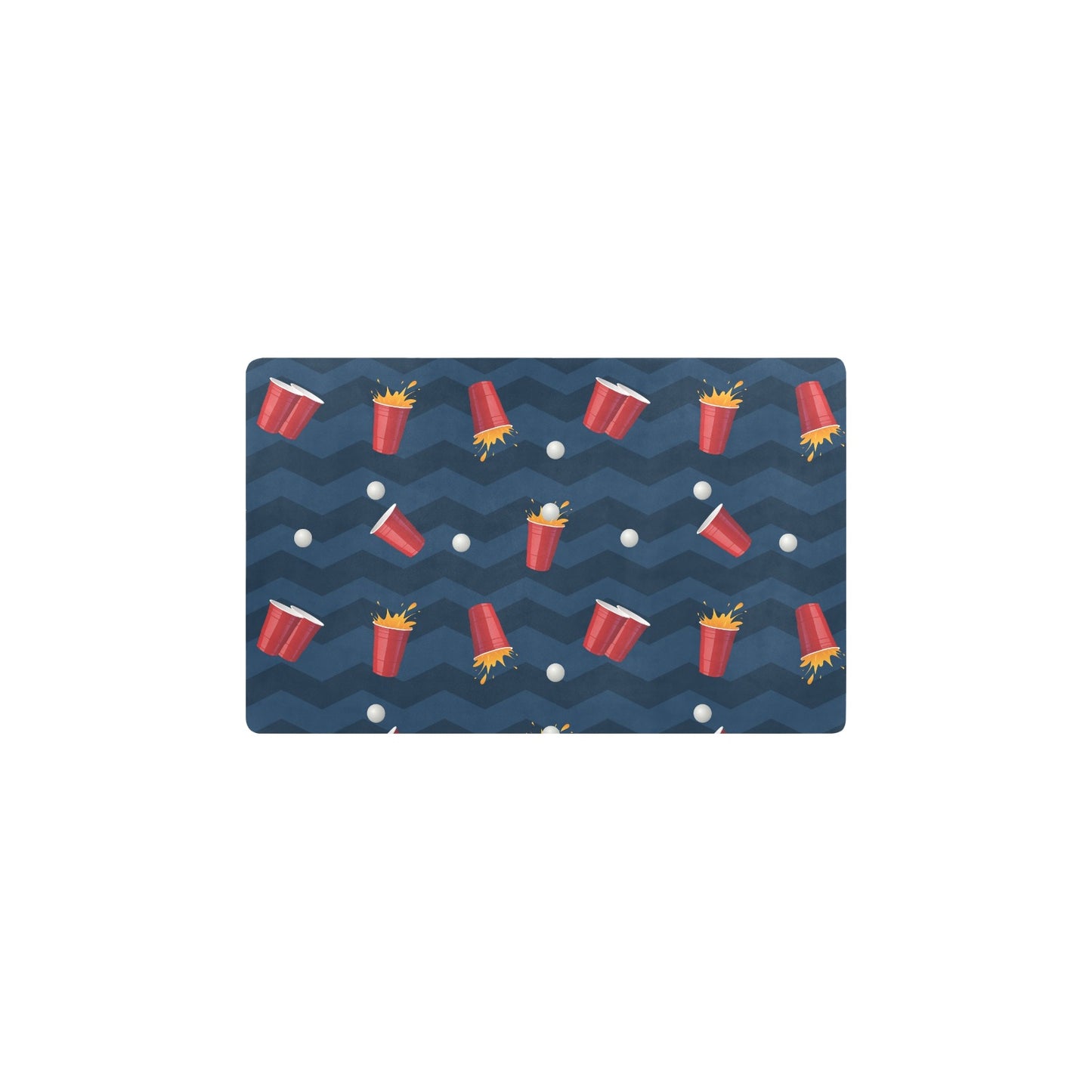 Beer Pong Pattern Print Design 01 Kitchen Mat