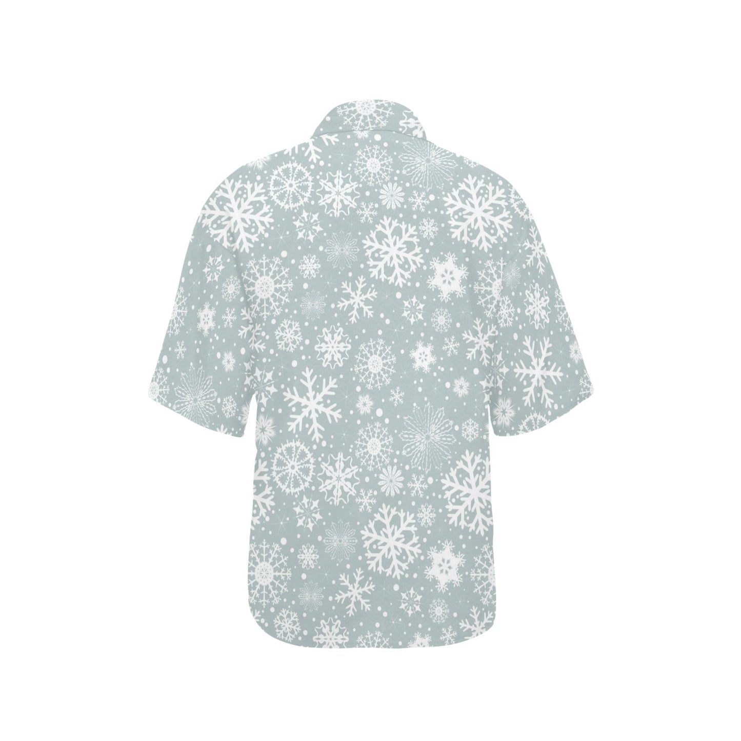 Snowflake Print Design LKS303 Women's Hawaiian Shirt