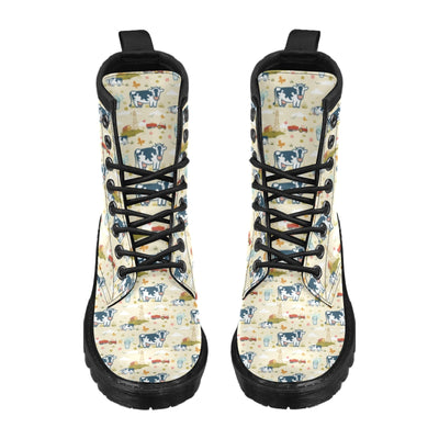 Cow Farm Design Print Women's Boots