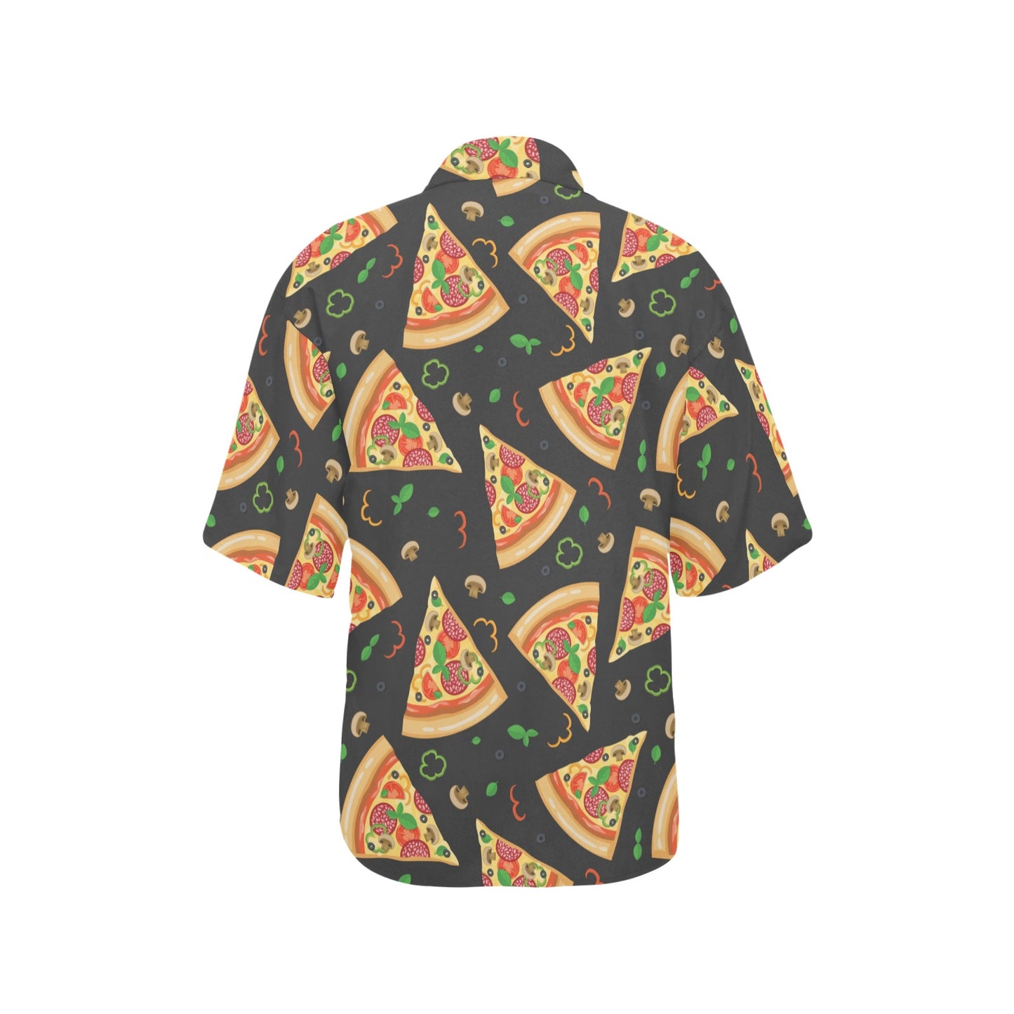 Pizza Pattern Print Design A02 Women's Hawaiian Shirt