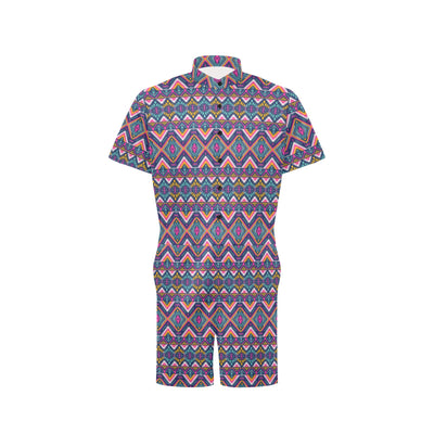 Indian Navajo Pink Themed Design Print Men's Romper