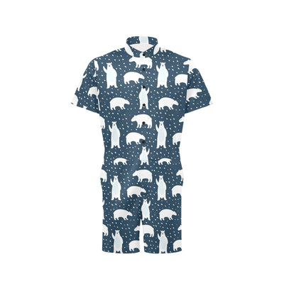 Polar Bear Pattern Print Design A02 Men's Romper