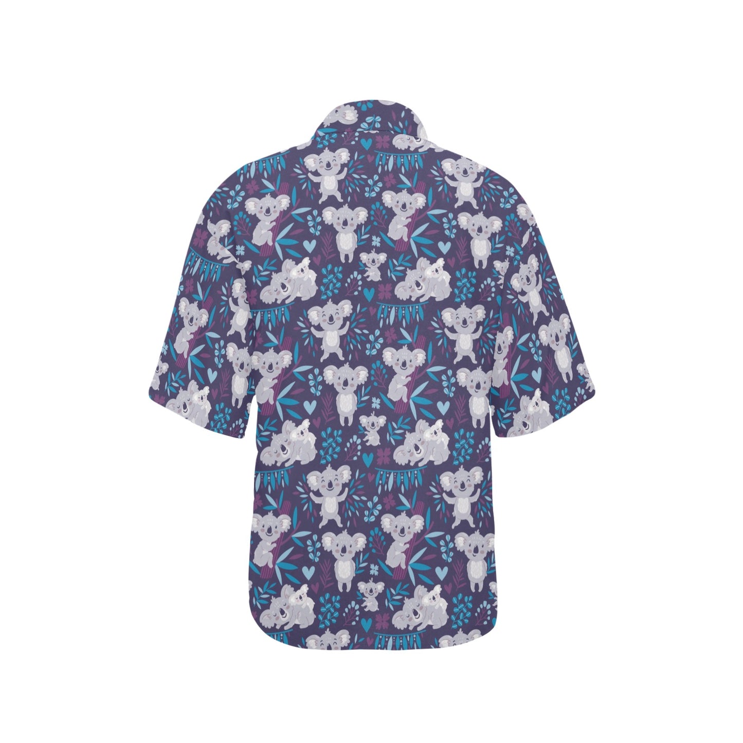 Koala Cute Themed Design Print Women's Hawaiian Shirt