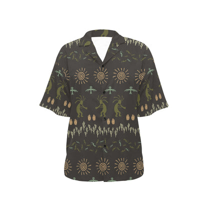 Mayan Pattern Print Design 04 Women's Hawaiian Shirt
