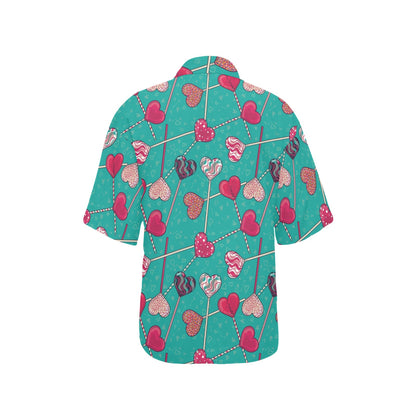 Lollipop Pattern Print Design LL01 Women's Hawaiian Shirt