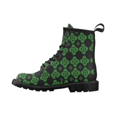 Celtic Knot Green Neon Design Women's Boots