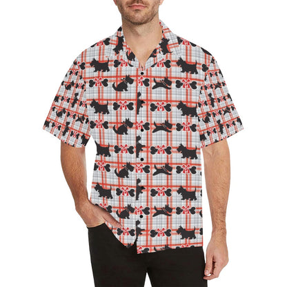 Scottish Terriers Print Design LKS3014 Men's Hawaiian Shirt