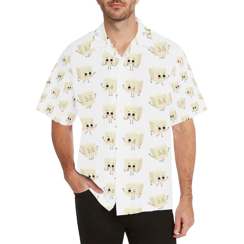Tofu Print Design LKS301 Men's Hawaiian Shirt