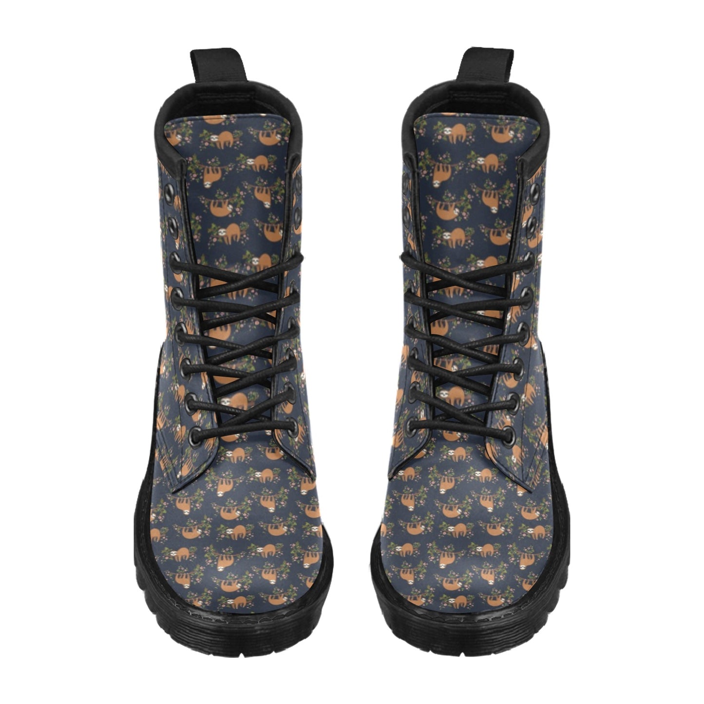 Sloth flower Design Themed Print Women's Boots