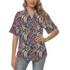 Paisley Boho Pattern Print Design A03 Women's Hawaiian Shirt