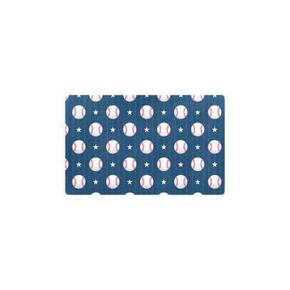 Baseball Star Print Pattern Kitchen Mat