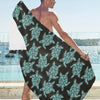 Sea Turtle Print Design LKS302 Beach Towel 32" x 71"