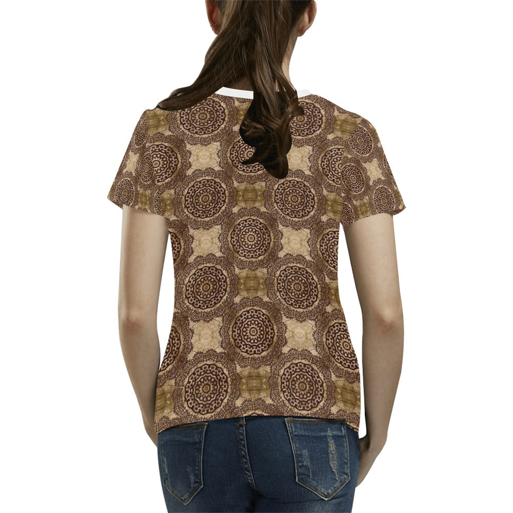 Ancient Greek Symbol Print Design LKS309 Women's  T-shirt