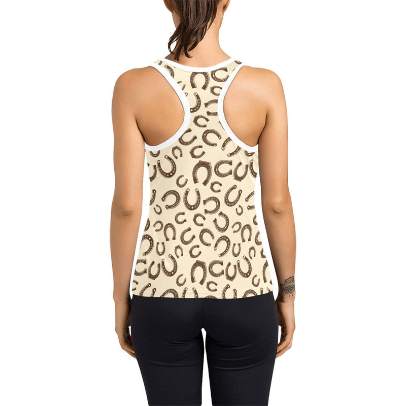 Horseshoe Print Design LKS302 Women's Racerback Tank Top