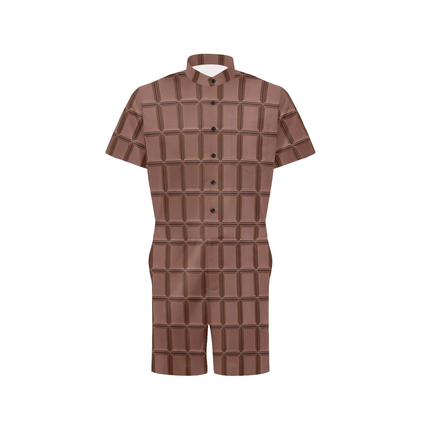 Chocolate Pattern Print Design 03 Men's Romper