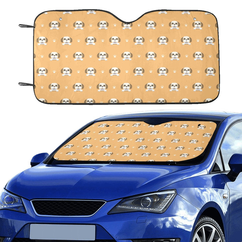 Shih Tzu Print Design LKS303 Car front Windshield Sun Shade