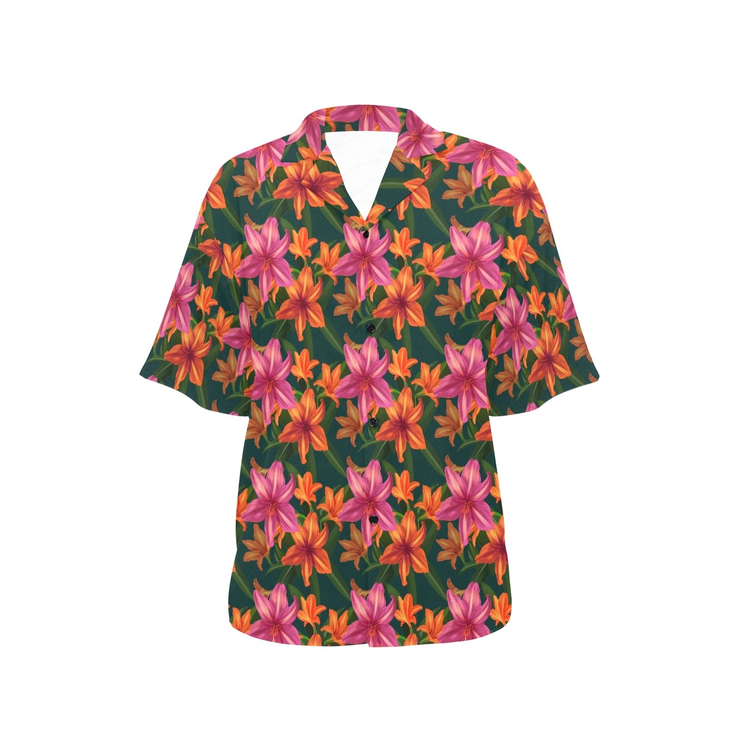 Amaryllis Pattern Print Design AL01 Women's Hawaiian Shirt