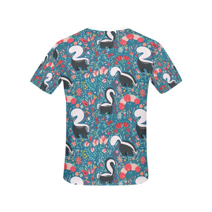 Skunk Print Design LKS302 Women's  T-shirt